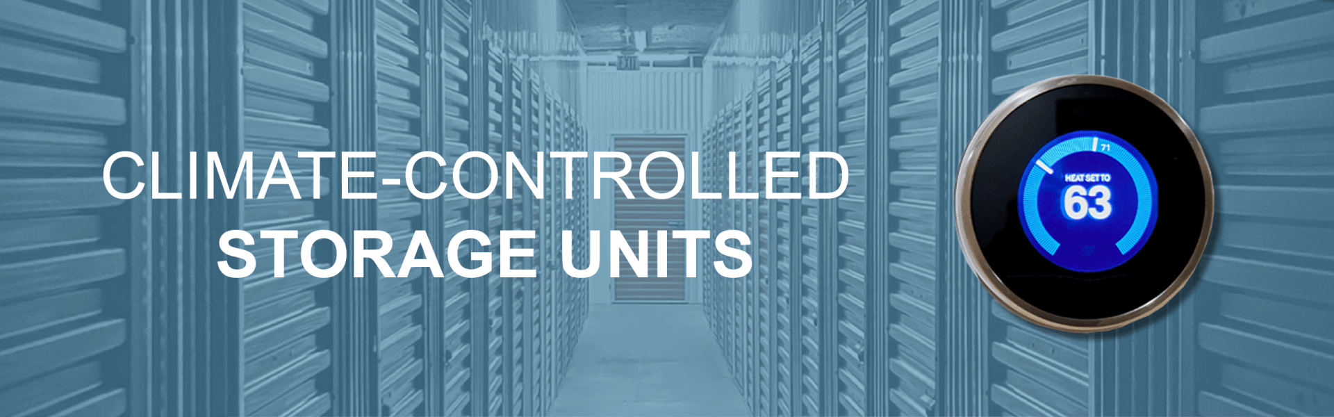 climate-controlled storage unit header